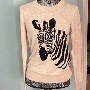 Banana Republic Factory Zebra Print Sweater Size small